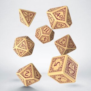 Divinity: Original Sin 2 Würfel Set beige & burgundrot (7)