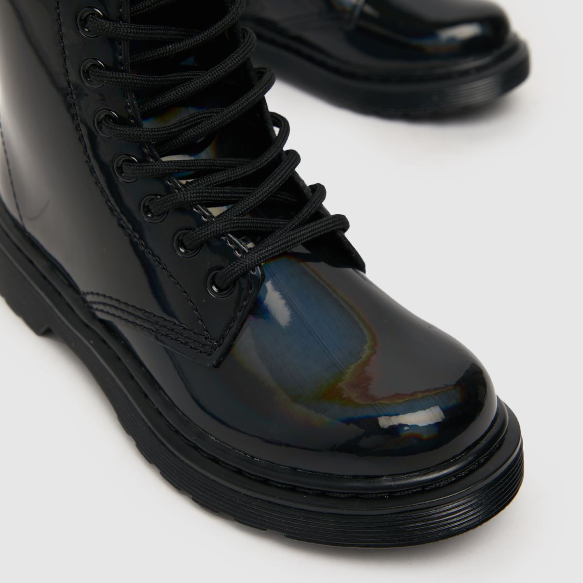 Dr Martens svarta 1460 Rainbow flickstövlar