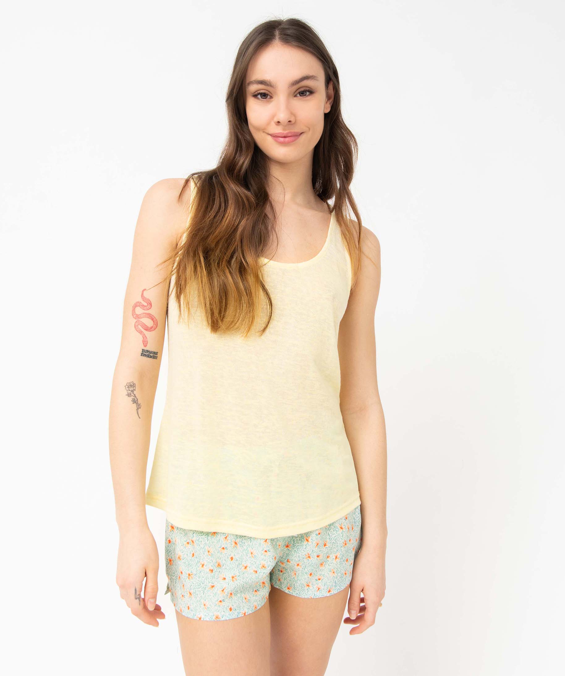 Short de pyjama femme ample et fluide à motifs imprime | GEMO