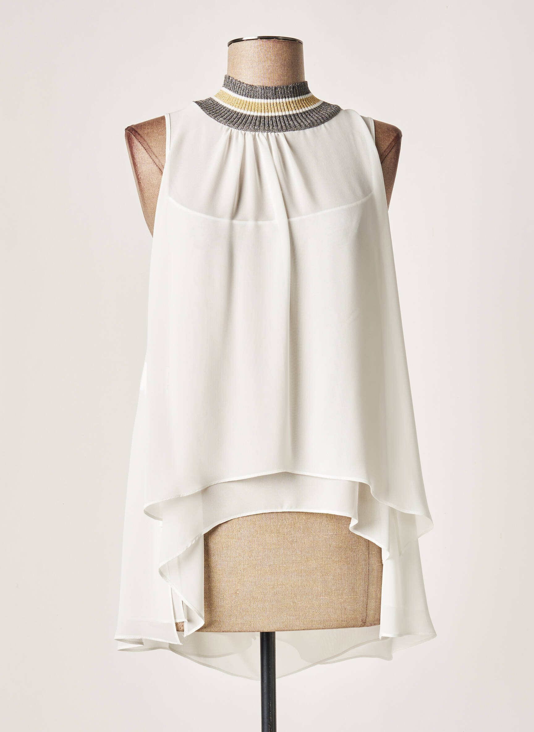 Lauren Vidal Tuniquesansmanche Femme couleur blanc