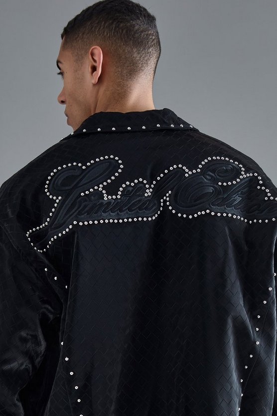 Oversize PU-Bomberjacke