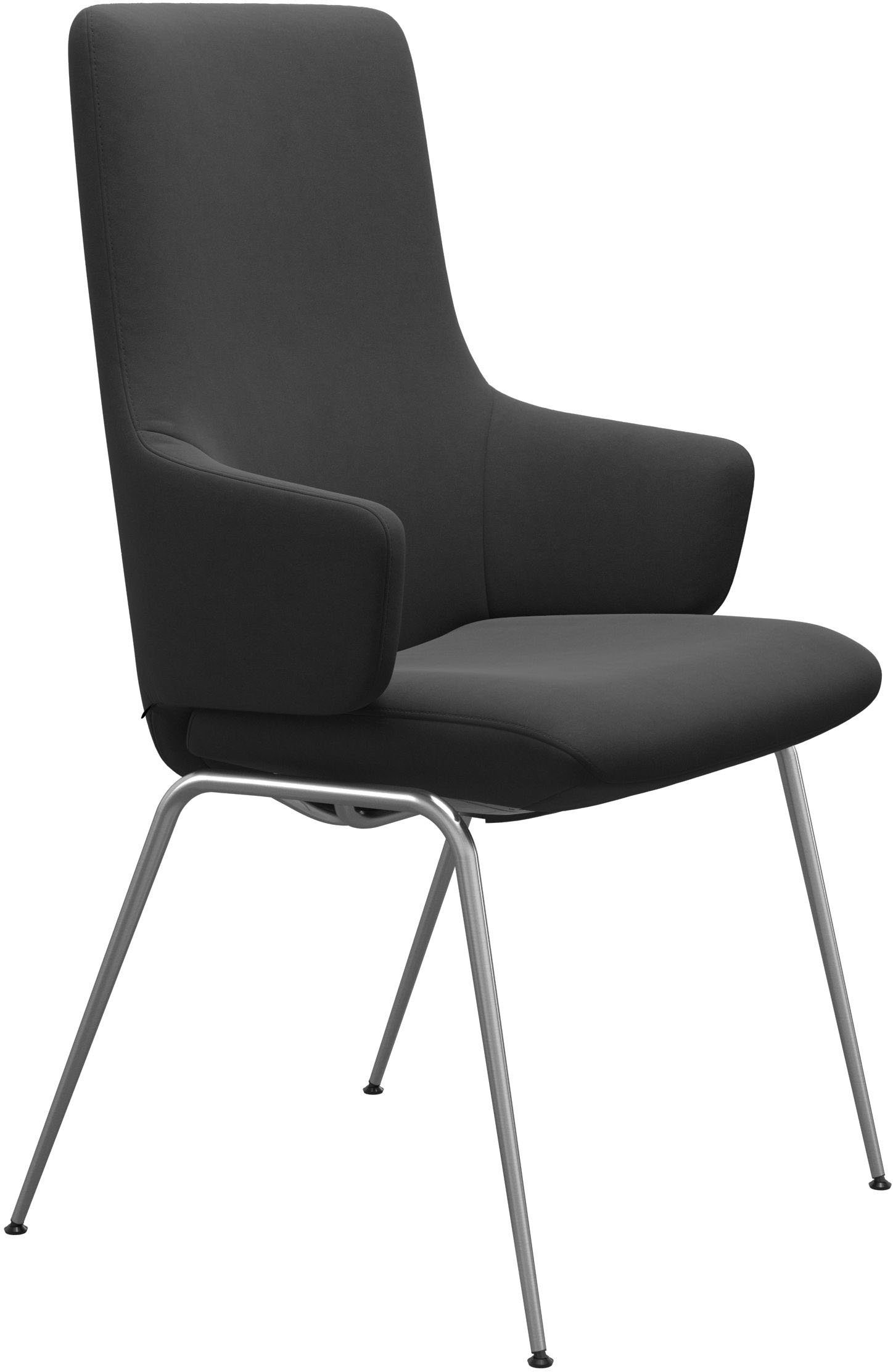 Stressless® Polsterstuhl Laurel, High Back mit Armlehne, Größe L, mit Beinen aus Stahl in Chrom