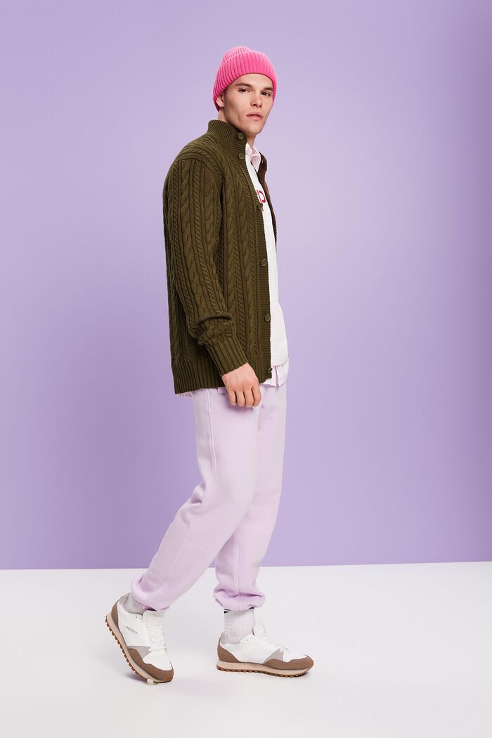 Zopfstrickcardigan aus Bio-Baumwolle