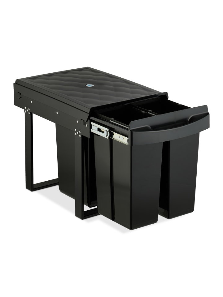 relaxdays Einbaumülleimer in Schwarz - 1x 20 l   2x 10 l günstig kaufen onesize
