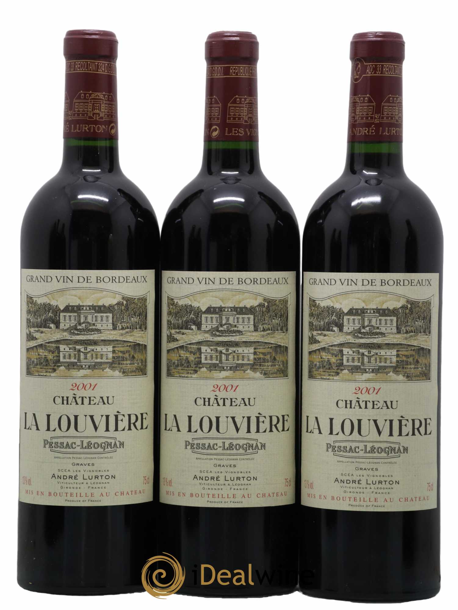 Château la Louvière  2001 - Lot de 12 Bouteilles