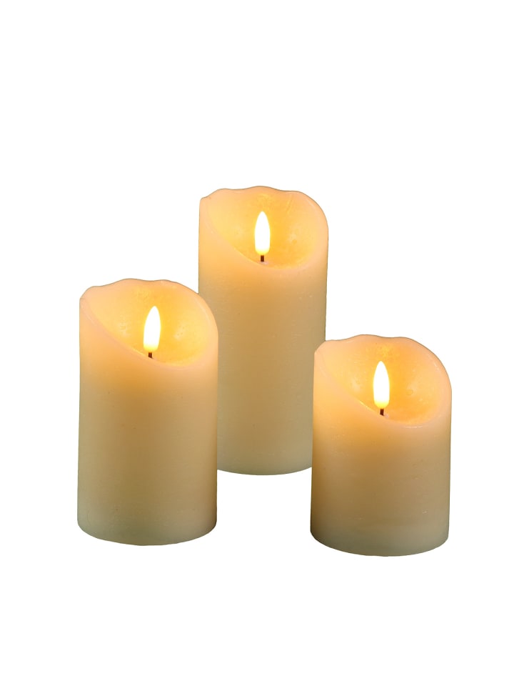 Ambiente Haus LED Kerze 7,5x15cm (FB 51018) in Antikweiss günstig kaufen onesize