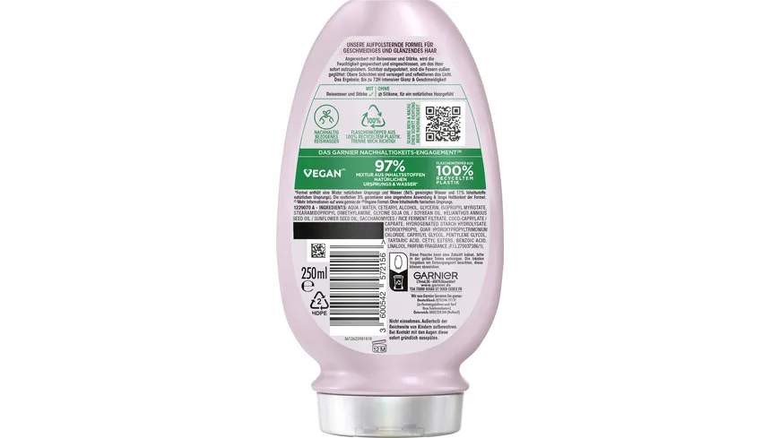 Garnier Wahre Schätze Glättende Spülung Reiswasser Ritual & Stärke 250 ml