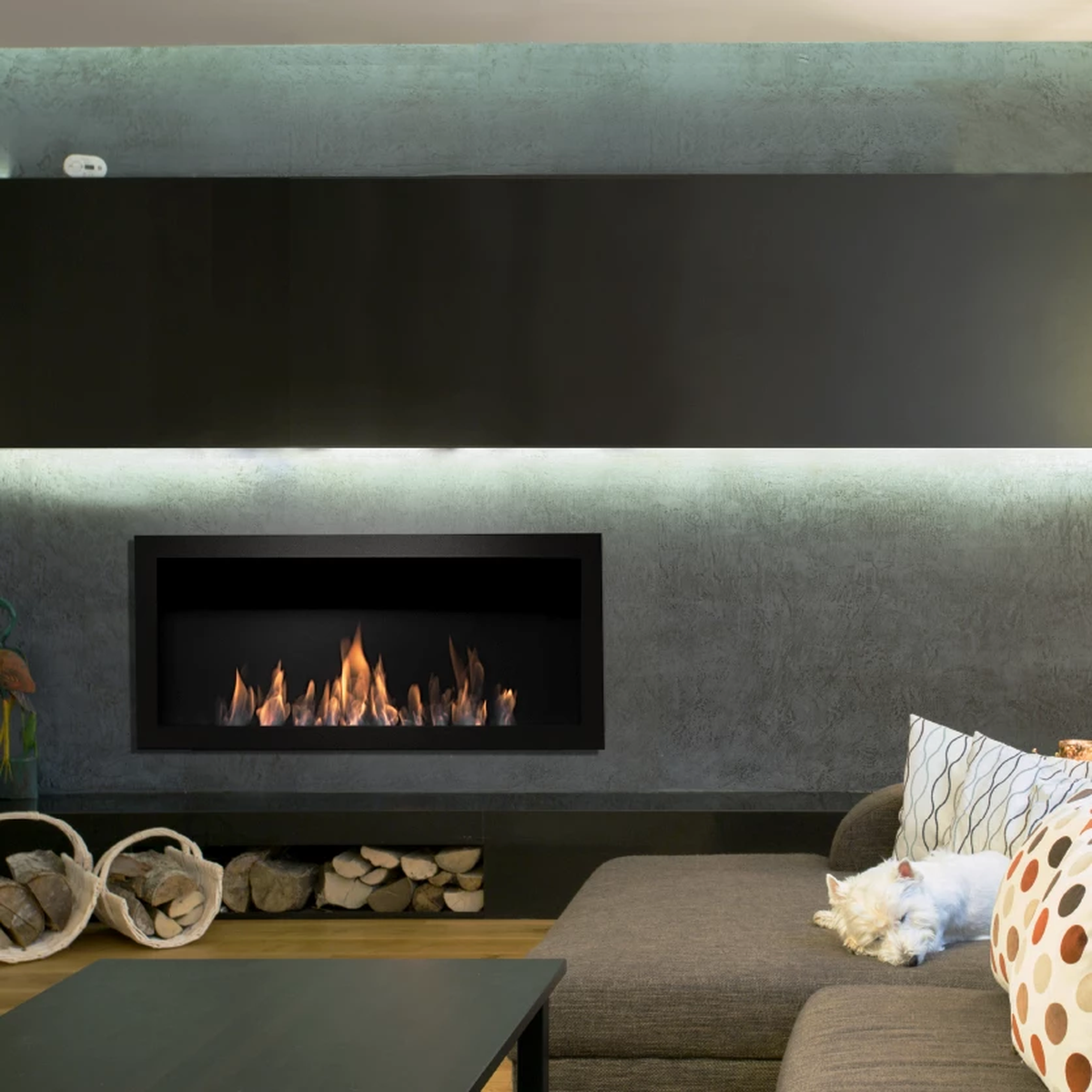 Icon Fires Icon Fires Slimline SFB1650 Bioethanol Kamin Schwarz, Einstellbare Flammen, H: 60 x B: 165 x T: 36,3 cm, Elegantes Design, Bioethanol Kamin, 9,8 kW, je nach Variante.