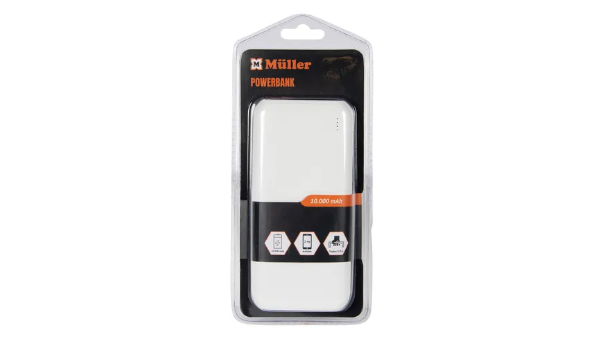 Powerbank, 10.000 MAH Weiss
