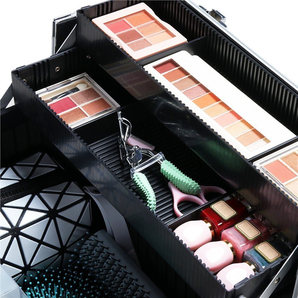 Yaheetech Kosmetikkoffer 3 in 1 Beauty Case, Friseurkoffer Alu Schminkkoffer