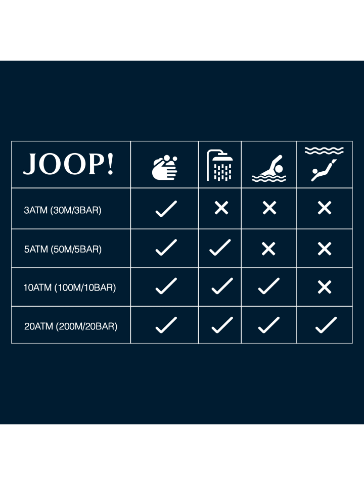 JOOP! Chronograph Leder, Edelstahl in Gold günstig kaufen 20 cm