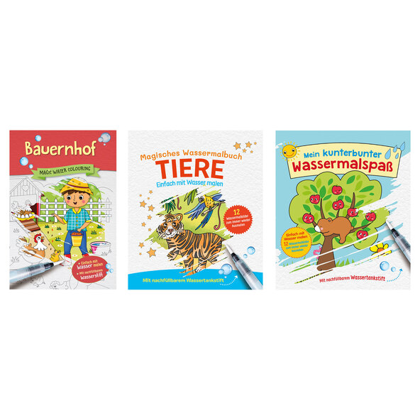 Bücher-Set Wassermalbuch