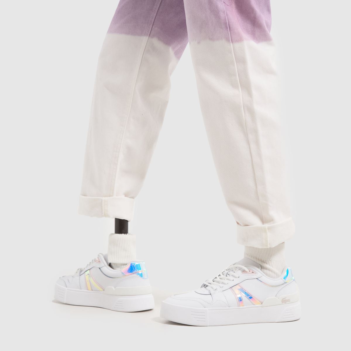 Tenisky Lacoste l002 evo v bílé a růžové barvě