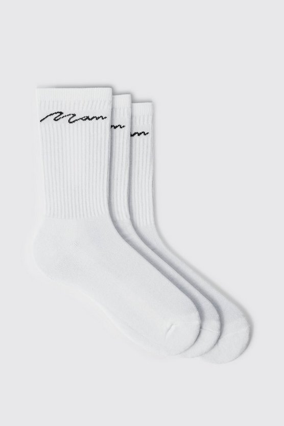 3er-Pack Man Signature Sportsocken