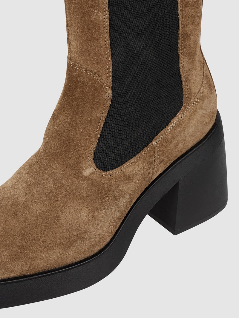 Chelsea Boots aus Veloursleder Modell 'Brooke' in beige