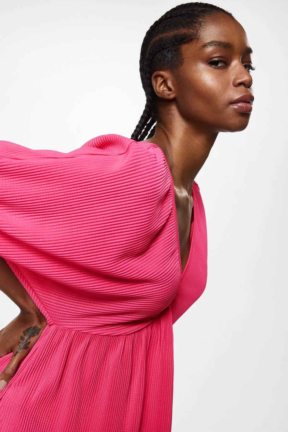 MANGO  Fuchsia Damenkleid 37001043