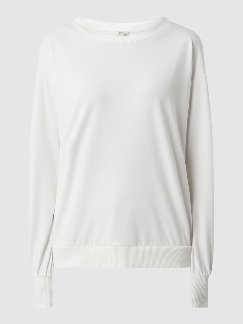 Sweatshirt mit Modal-Anteil in offwhite
