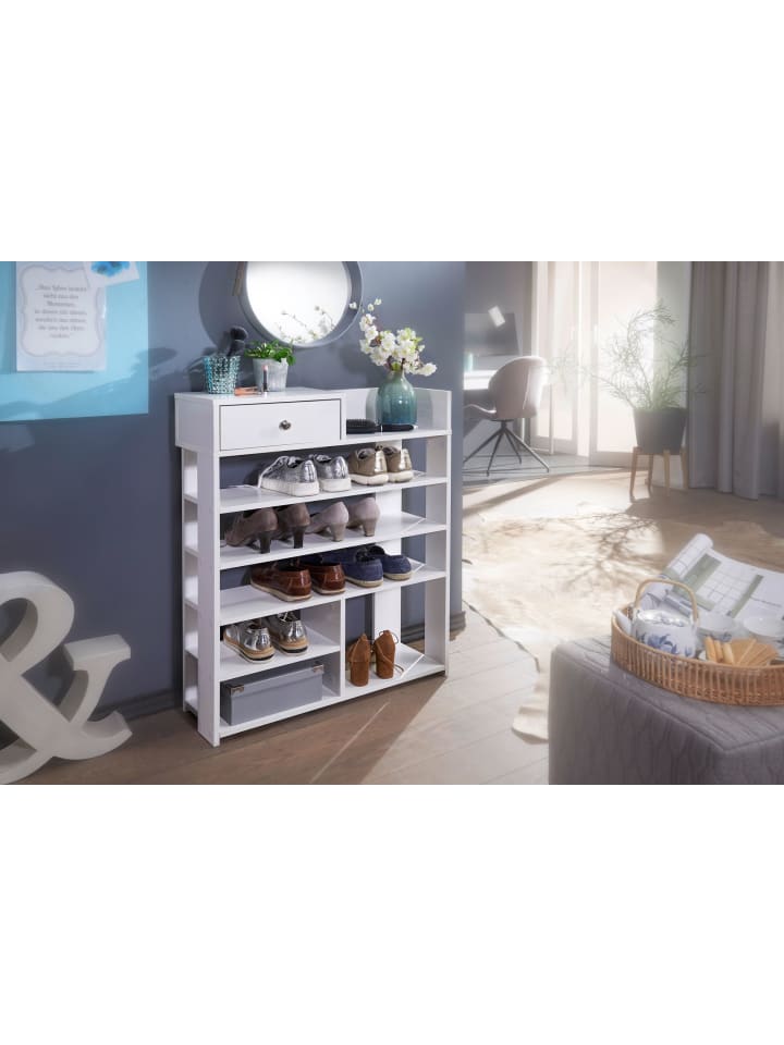 KADIMA DESIGN Schuhregal | Weiß, 75x92.5x24cm, 7 Fächer, Modern günstig kaufen onesize