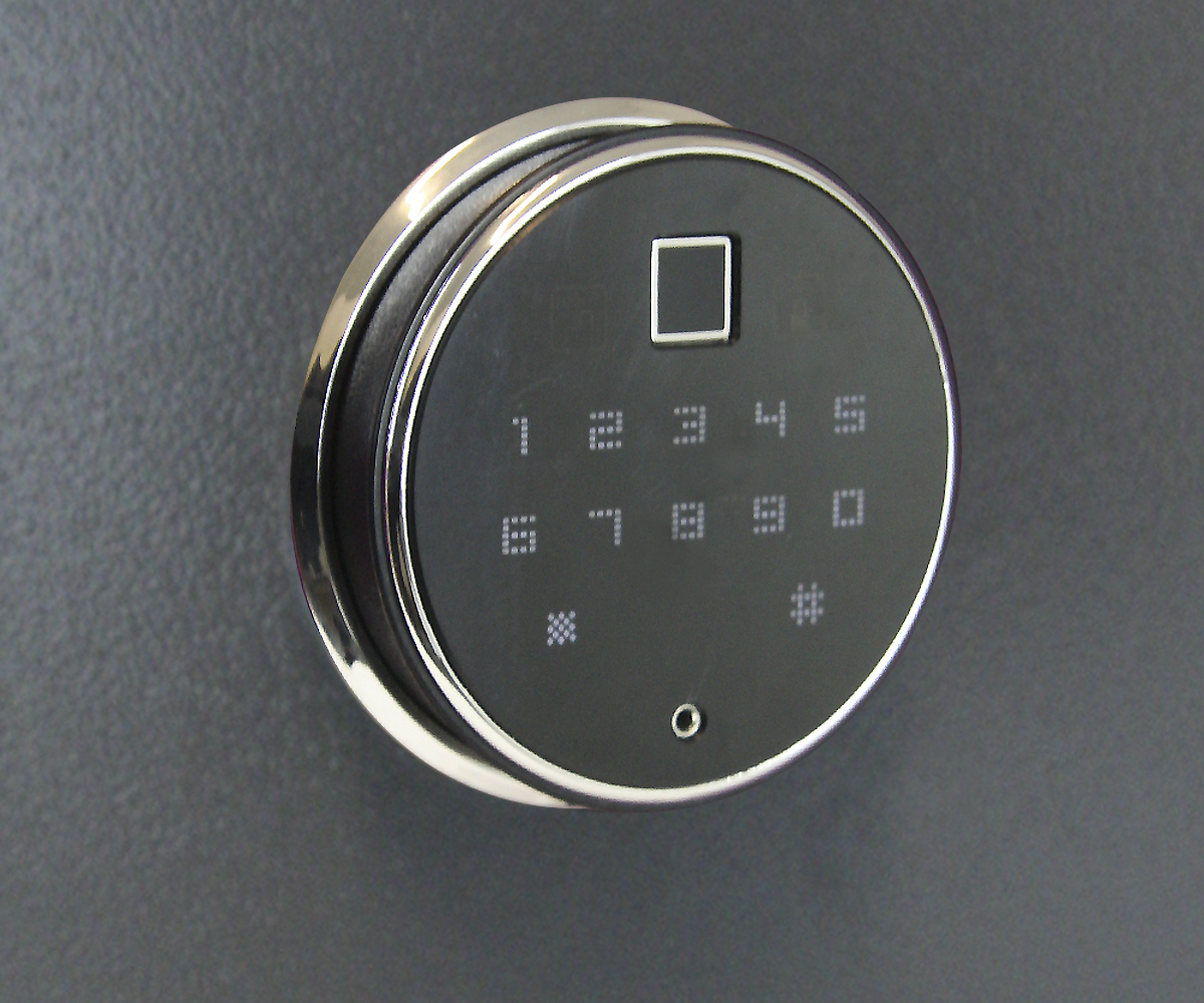 Basi Elektronik-Möbel-Tresor - mySafe Premium 450 - Code/Fingerprint - Grau