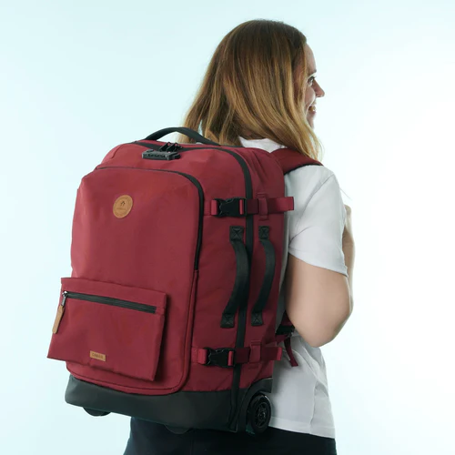 Sibiu small 2-wheel soft suitcase, burgundy