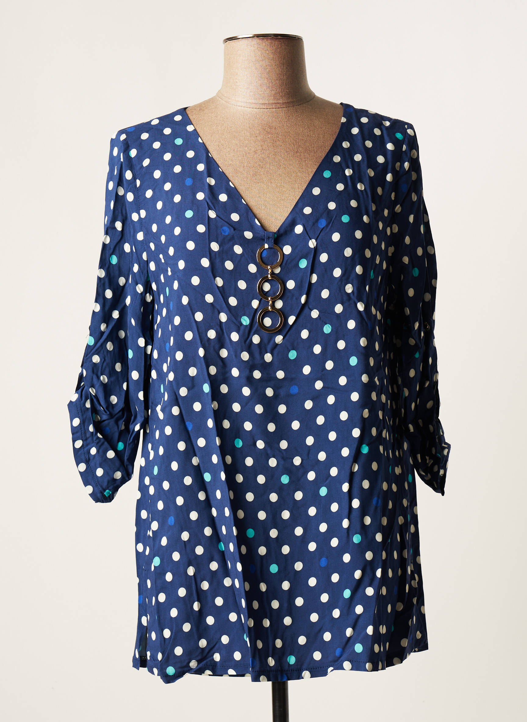 Halogene Tuniquemanchelongue Femme couleur bleu