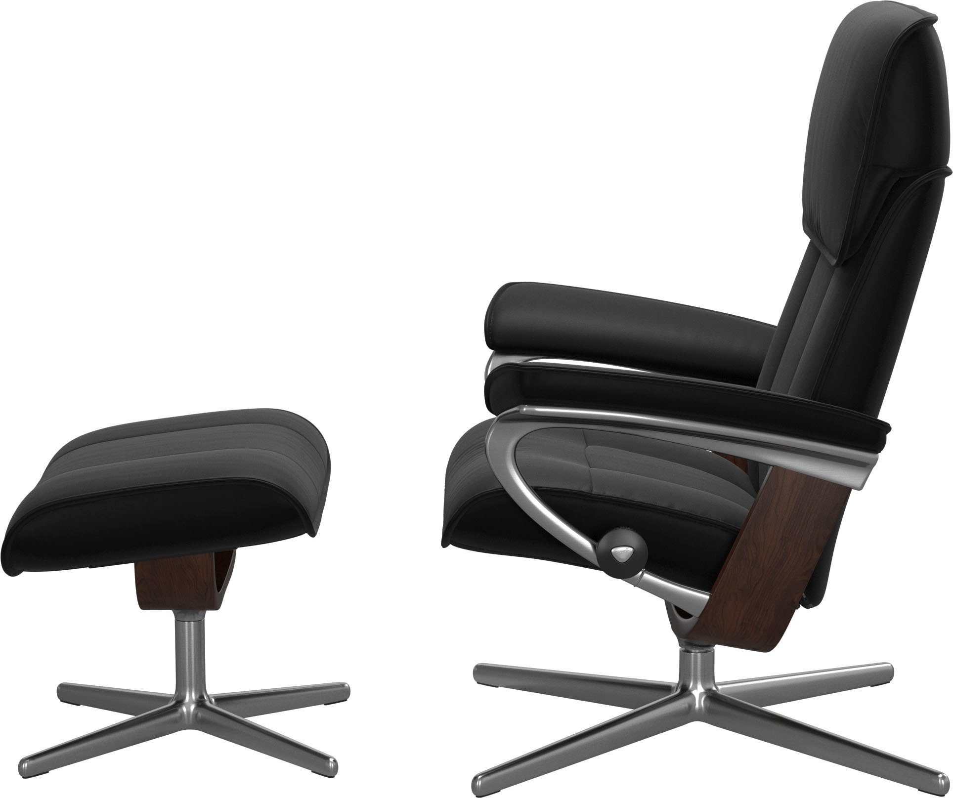 Stressless® Relaxsessel Admiral, mit Cross Base, Größe M & L, Holzakzent Braun