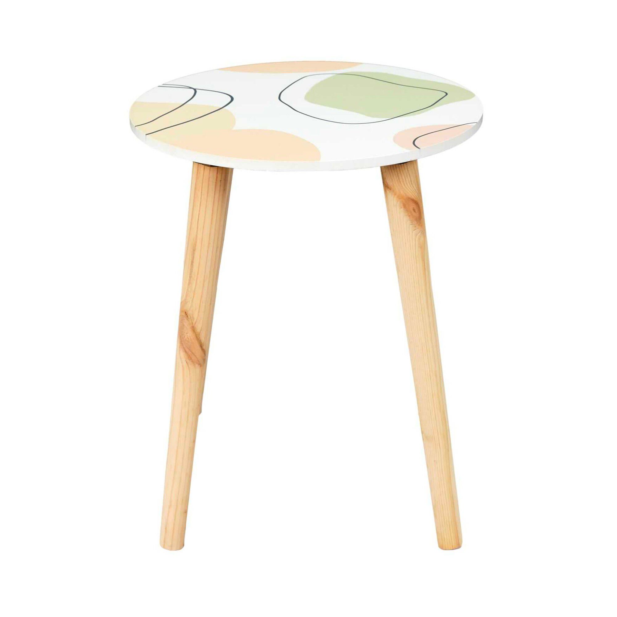 Tables gigognes, plateau motifs abstraits