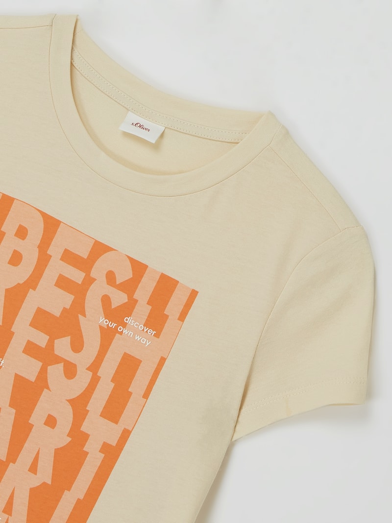 T-Shirt mit Print in offwhite