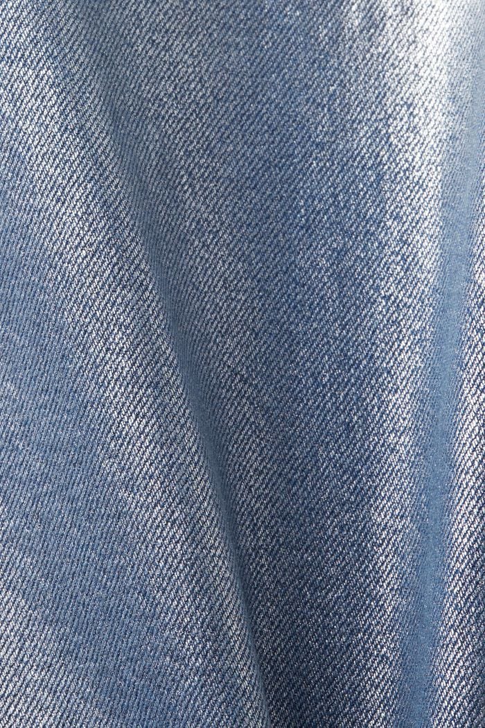 Retro-Jeans mit geradem Bein und Metallic-Finish