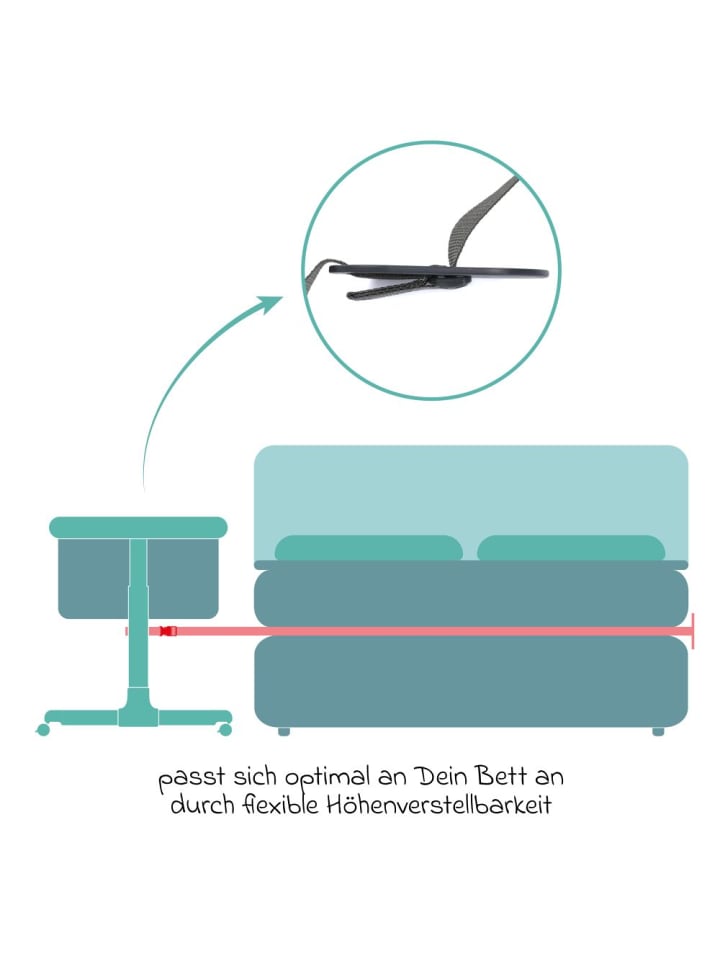 fillikid Beistellbett Crip 6-fach höhenverstellbar in grau günstig kaufen onesize