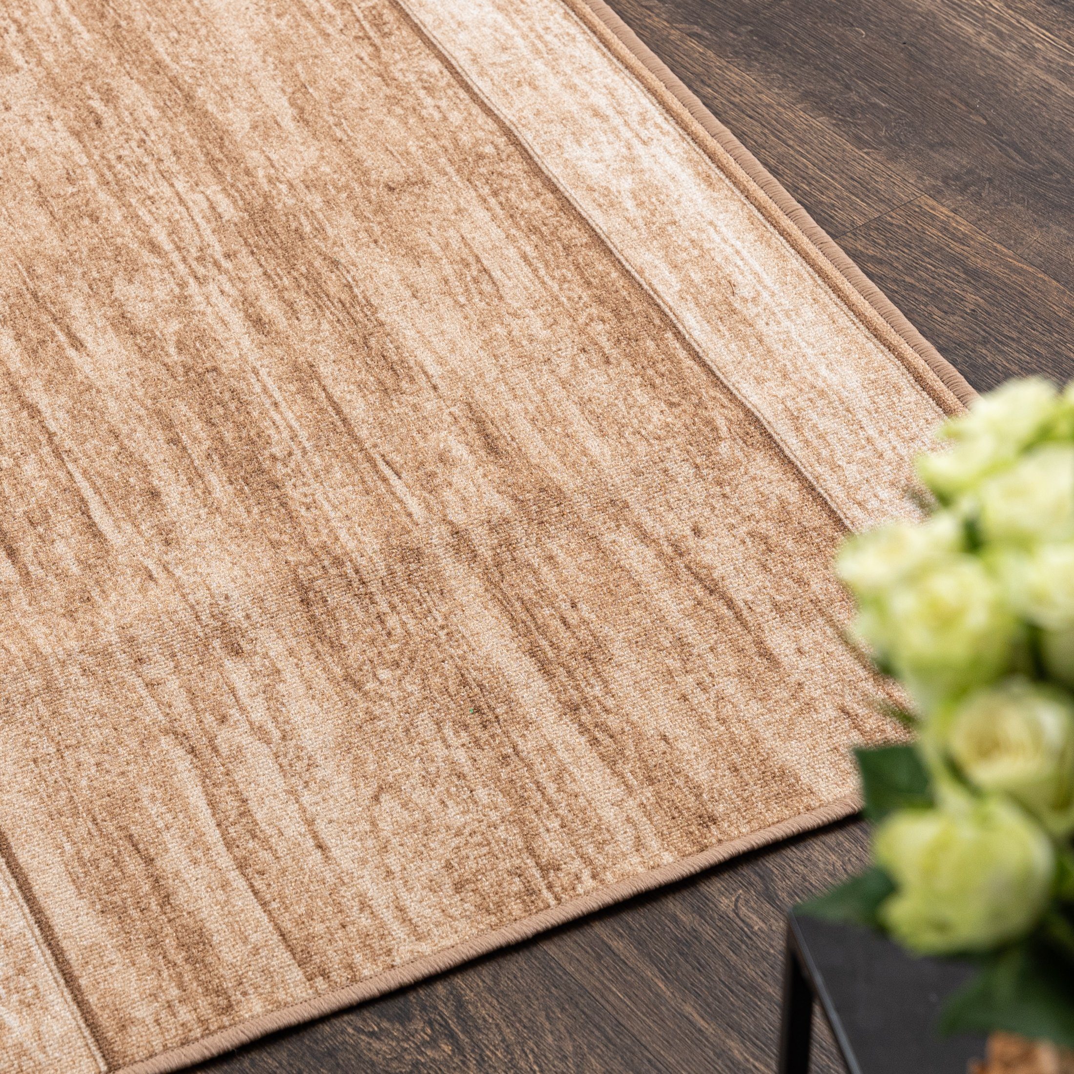 Läufer Läufer Teppichläufer Brücke - Vorzimmer Küche - Beige, Mazovia, 67 x 100 cm, Kurzflor, Rutschfest, Meterware, Verschiedene Größen