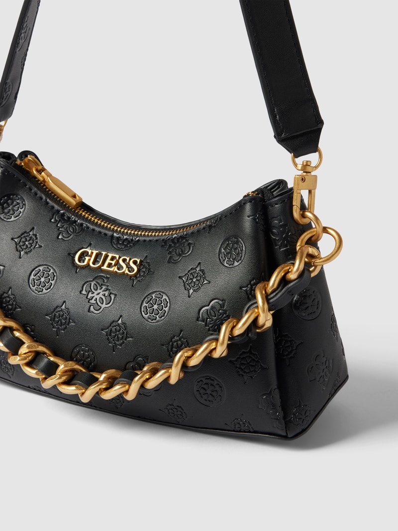 Shoulder Bag mit Strukturmuster Modell 'GEVA' in schwarz
