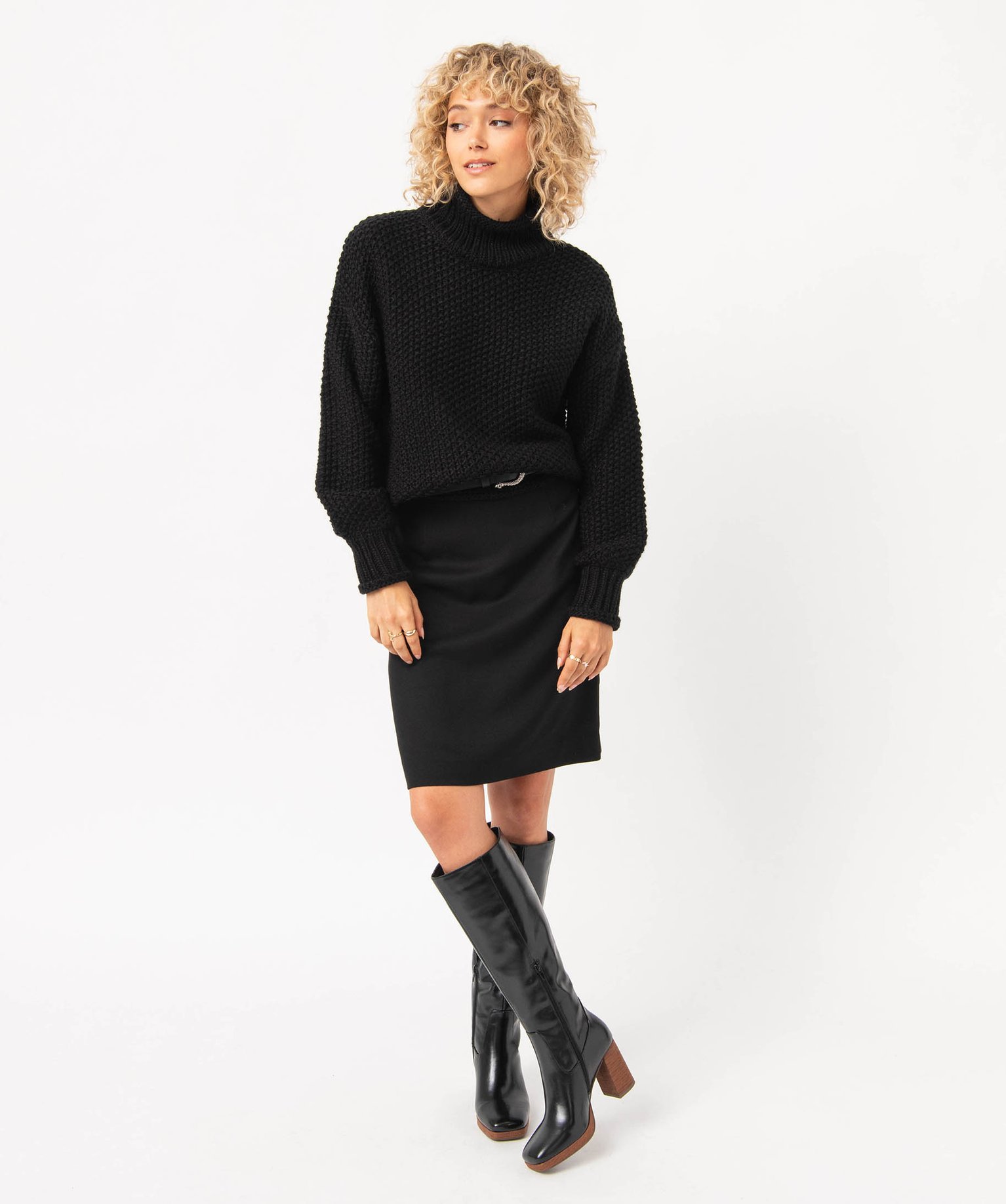 Jupe crayon unie femme noir | GEMO