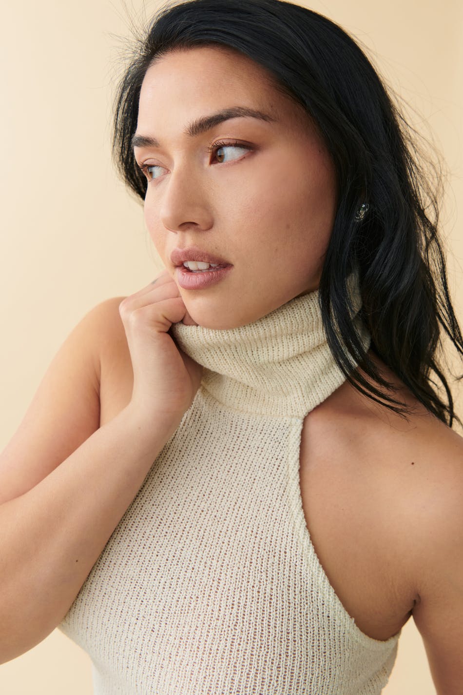Halterneck polo top