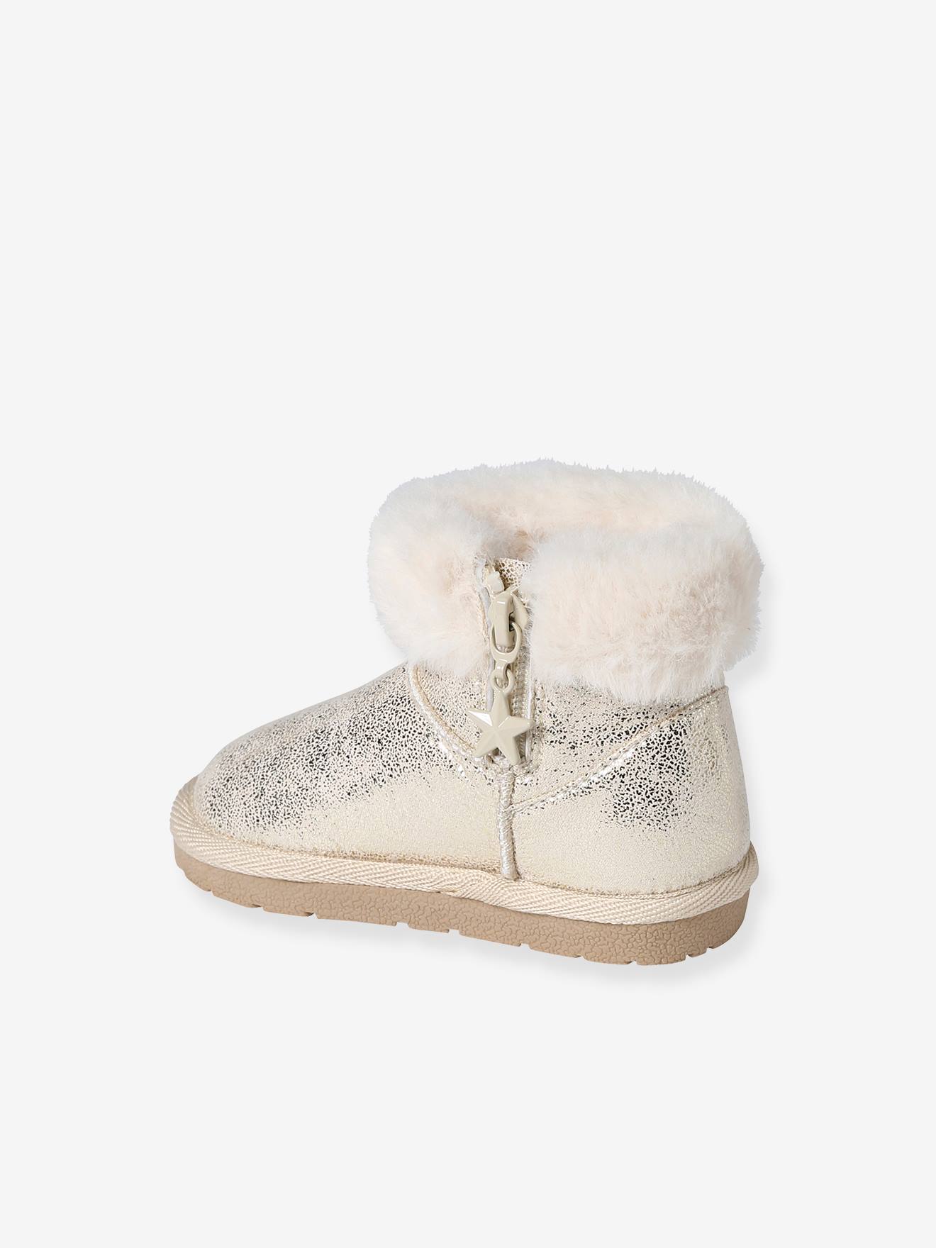 Vertbaudet Warme Baby Regen-Boots - beige golden