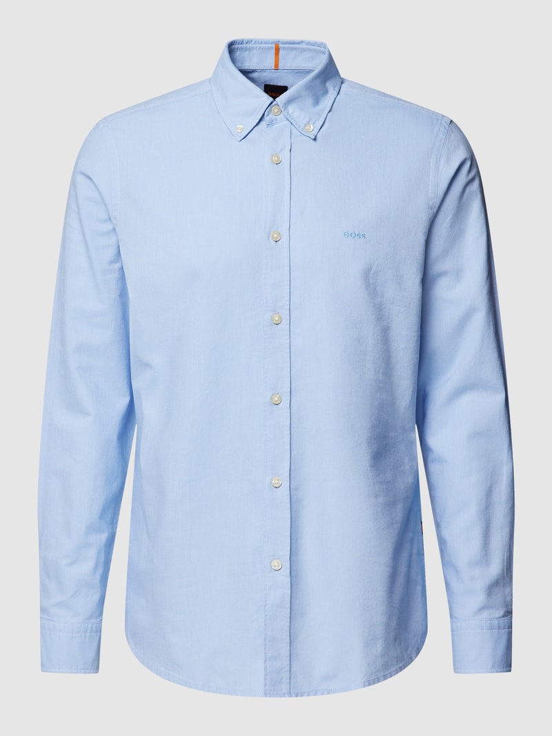 Regular Fit Freizeithemd mit Button-Down-Kragen Modell 'Rickert' in hellblau