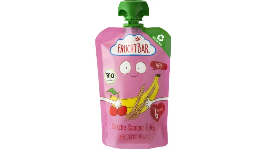 FruchtBar Quetschie Kirsche-Banane-Grieß 100 g
