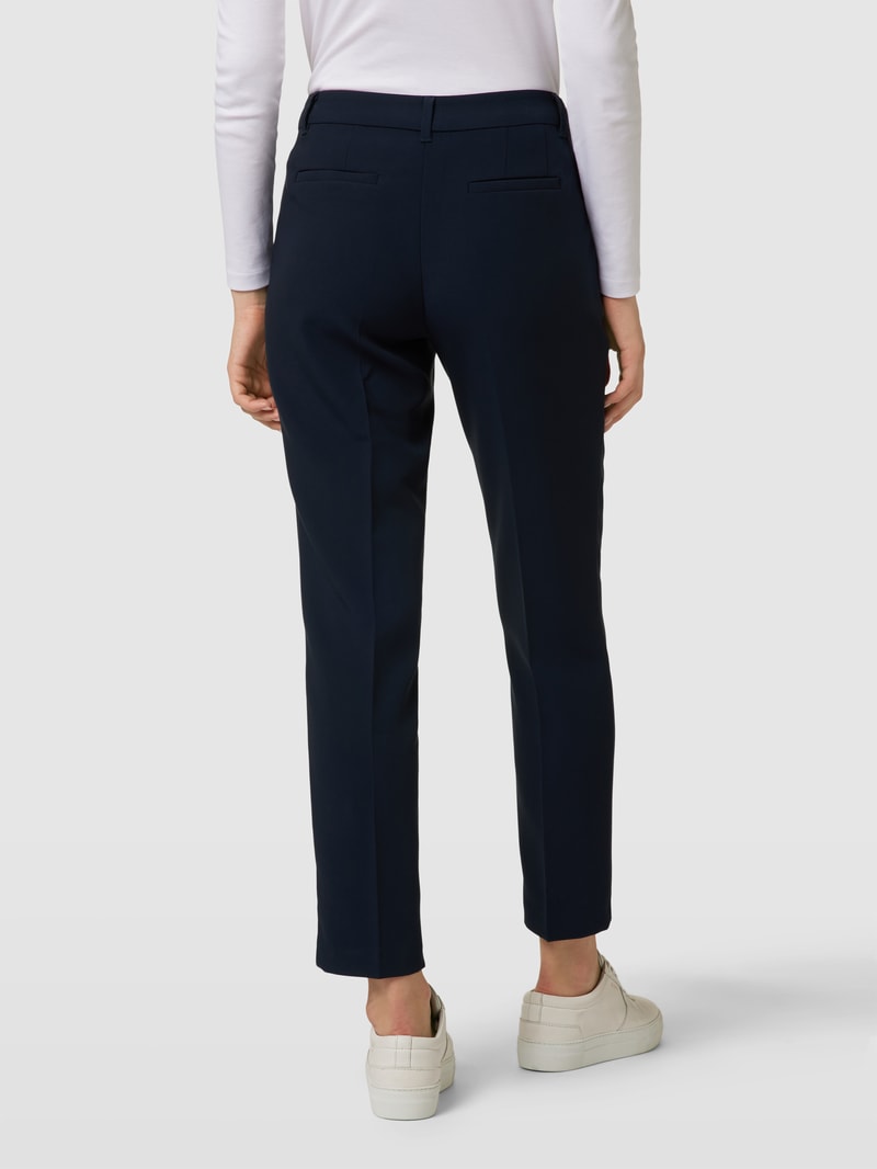 Chino mit Bügelfalten in marineblau