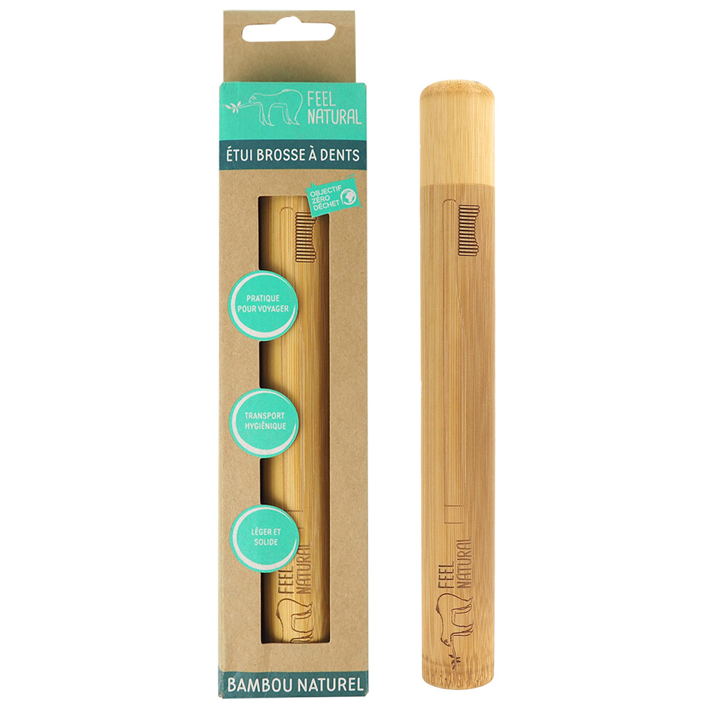 feel natural Etui Brosse à dents en bambou Etui brosse à dents