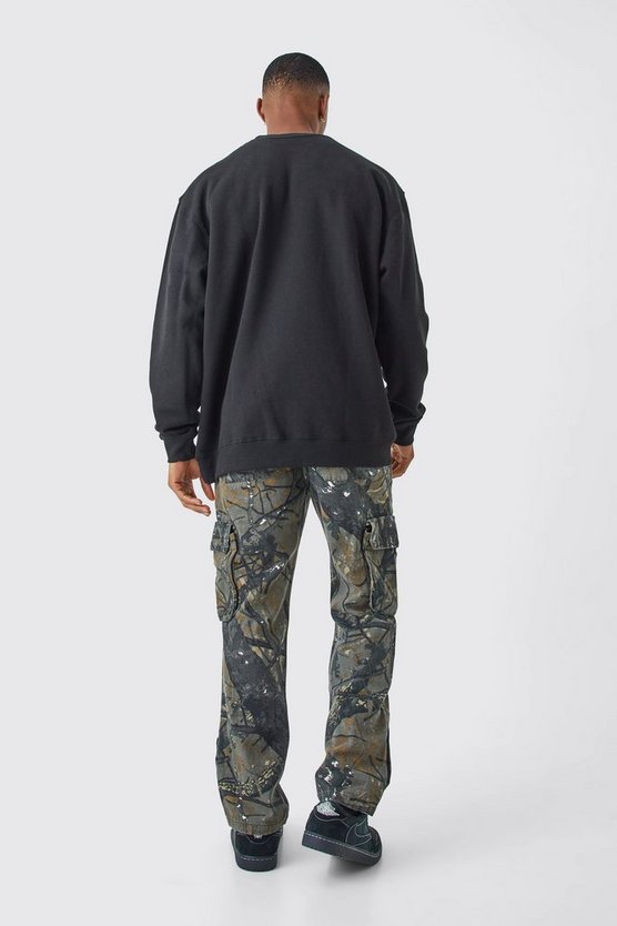 Oversize Sweatshirt mit lizenziertem Guns N Roses Print