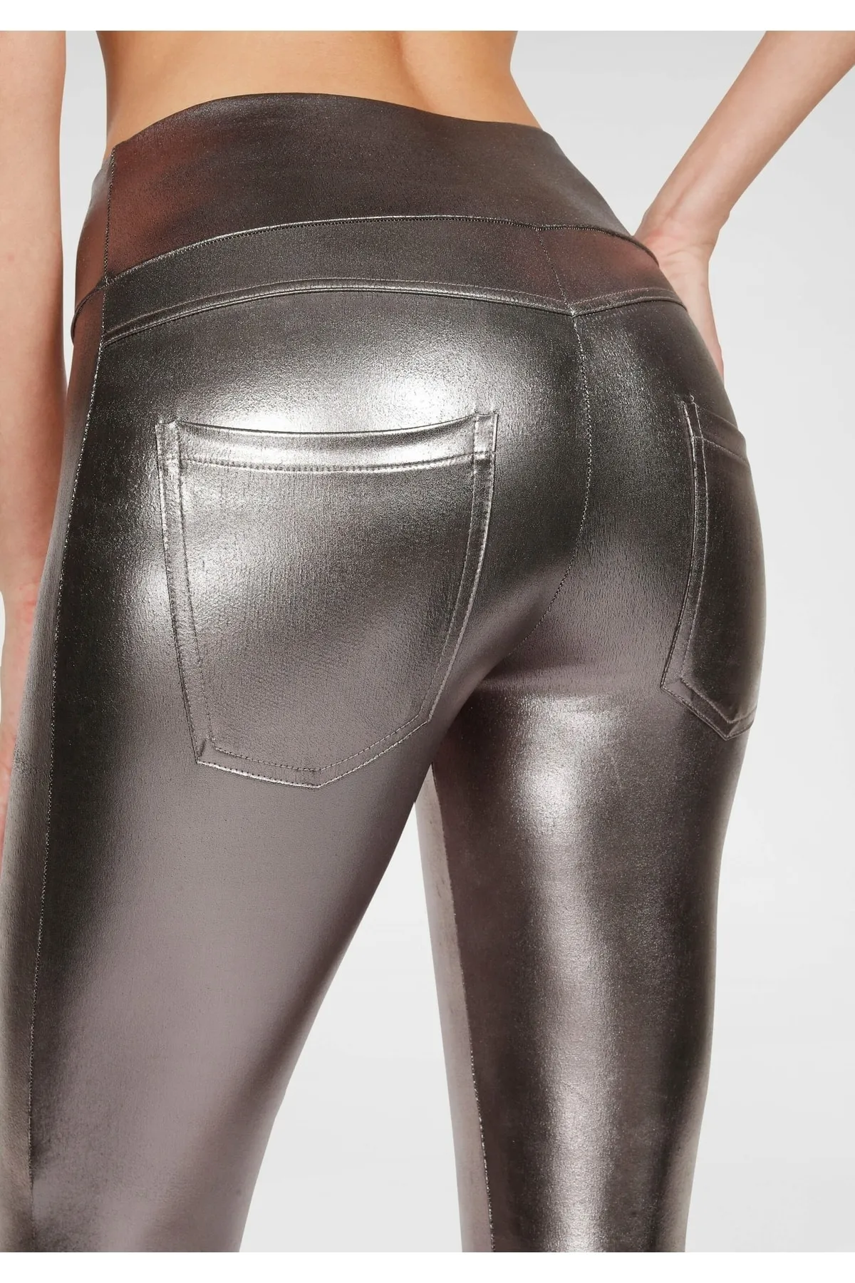 LASCANA  Leggings - Silberfarben - Mittlerer Bund