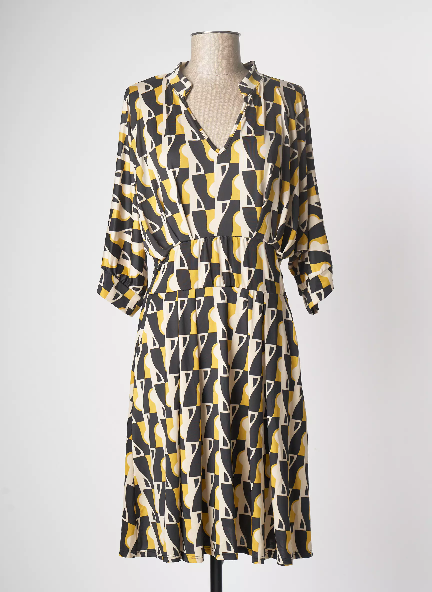 Acbelle Robes Mi Longues Femme couleur noir