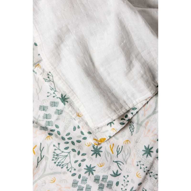 Set de 2 langes emmaillotage en Coton Bio à motifs Yukari