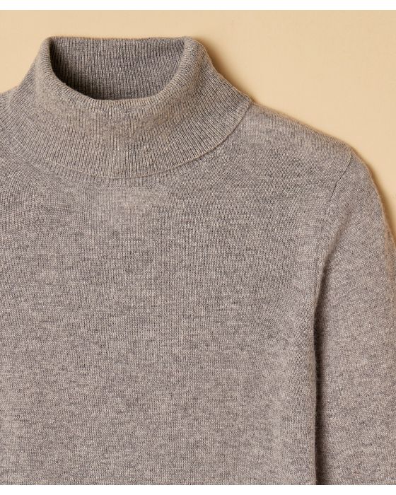 Pull col roulé en pur cachemire