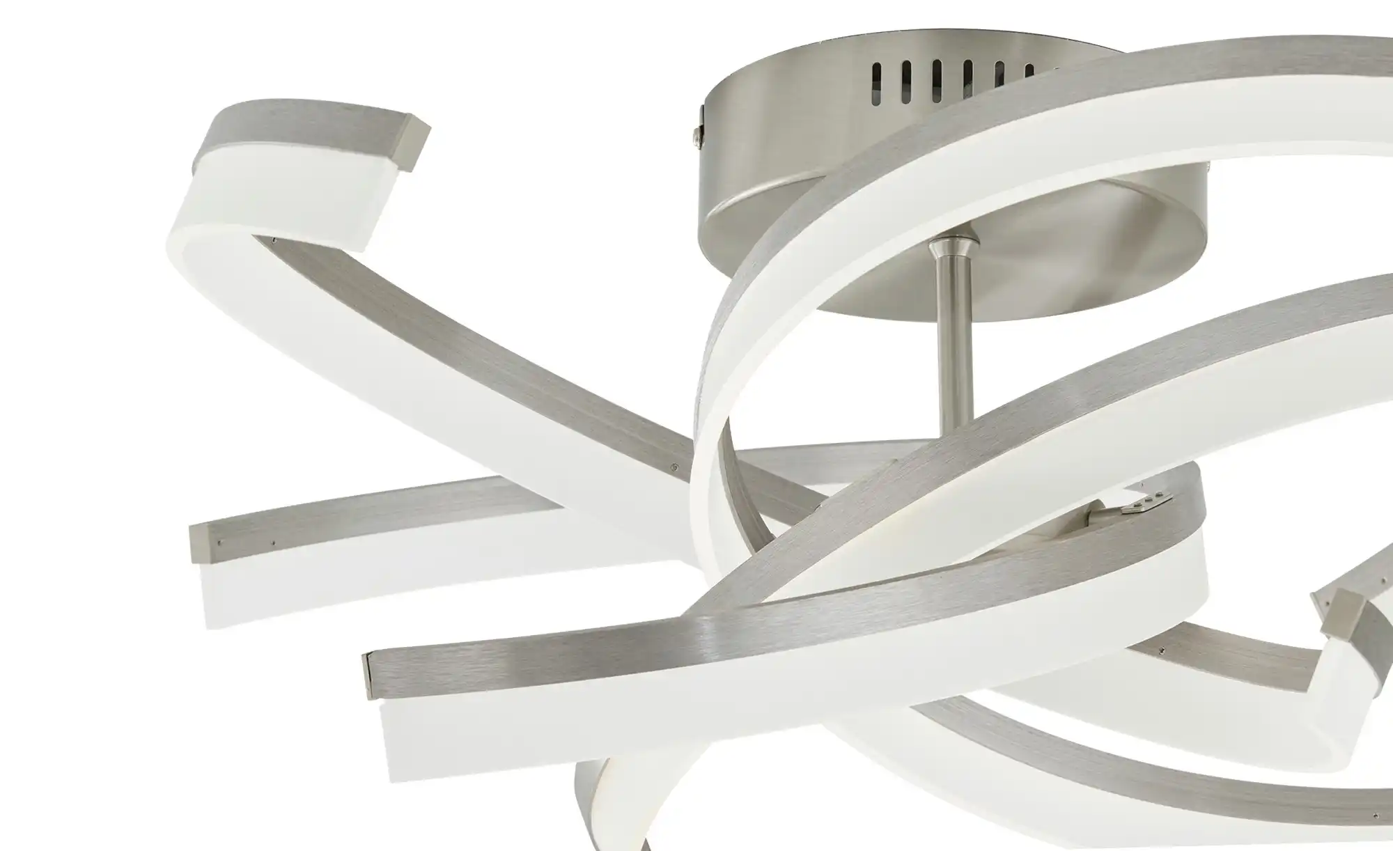 Fischer-Honsel LED-Deckenleuchte, Nickel matt mit Fernbedienung