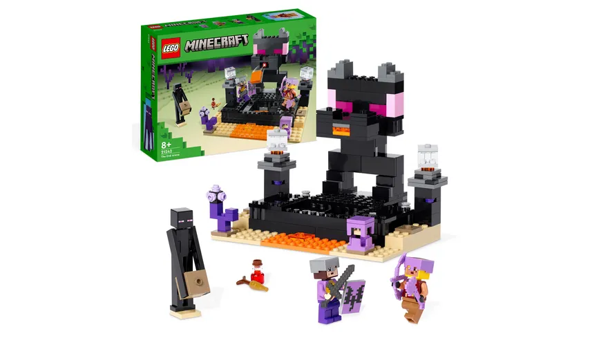 LEGO Minecraft 21242 Die End-Arena Set, Action-Spielzeug mit Enderdrache