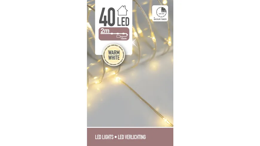 LED Beleuchtung 40led ww Timer