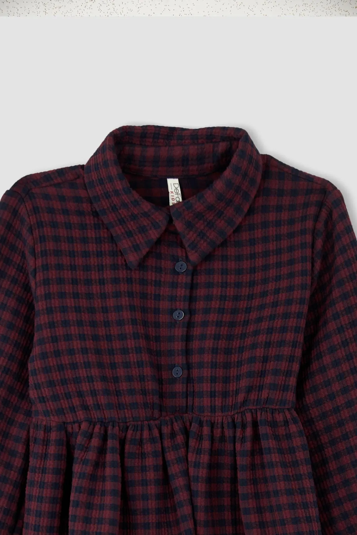 DeFacto  Kariertes Langarmkleid mit Polokragen für Mädchen