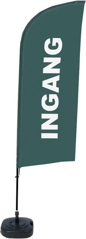SHOWDOWN Strandflagge Ingang Windform Grau 330 x 89 cm Einzel Aluminium