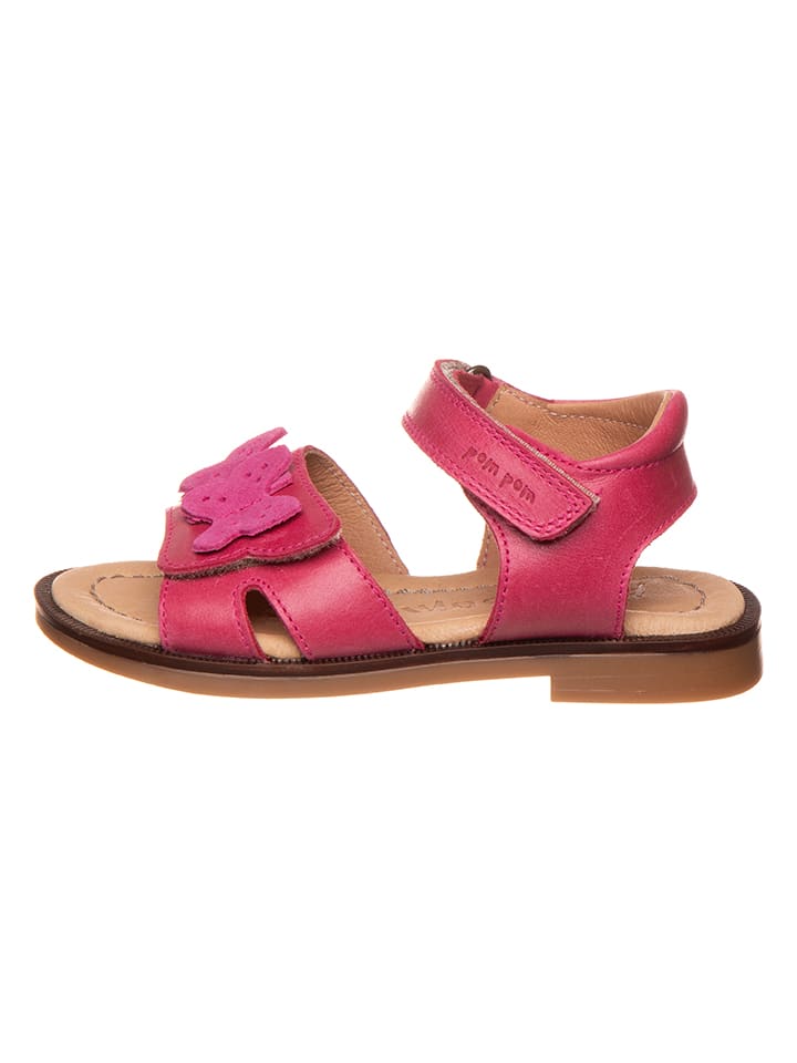 POM POM Leder-Sandalen in Pink günstig kaufen